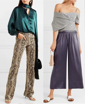 

Purplish grey imitation silk acetate satin fabric For Sewing wide leg trousers women professional shirt pendant jumpsuit fabric