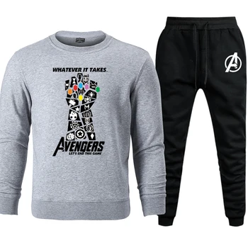 

Avengers 4 Endgame Men Hoodies Pants Set Marvel Infinity War End Game Thanos Mens Sets Hoody Sweatshirt Pant 2020 Casual Hoodie