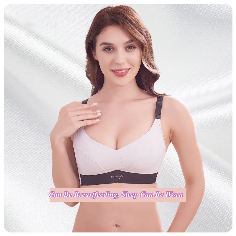 Nursing Bra Gathering And Preventing Sagging Breast Milk Women's Breastfeeding  Bra In Thin Cotton Maternity Underwear Pregnancy - AliExpress