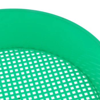 

21cm Plastic Riddle Sieve Compost Soil Stone Mesh Garden Sifter 3mm Hole Green