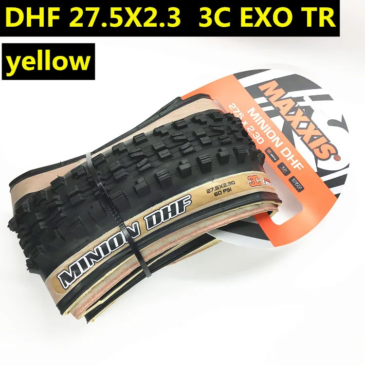 DHF 27.5X2.3 3CEXOTR Maxxis бескамерные готовые 3C TLR 26*2,3 велосипедные шины 26er 27,5*2,3 DH горный велосипед tire26/29er Складные шины холм Миньон DHF DHR - Цвет: DHF 27.5X2.3 3CEXOTR