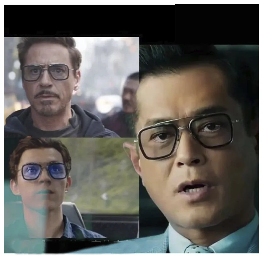 

Off-the-Shelf Cross-Border Sales of Iron Man Louis Koo Same shi suntyle yang Glasses Spider-Man the Same Sunglasses