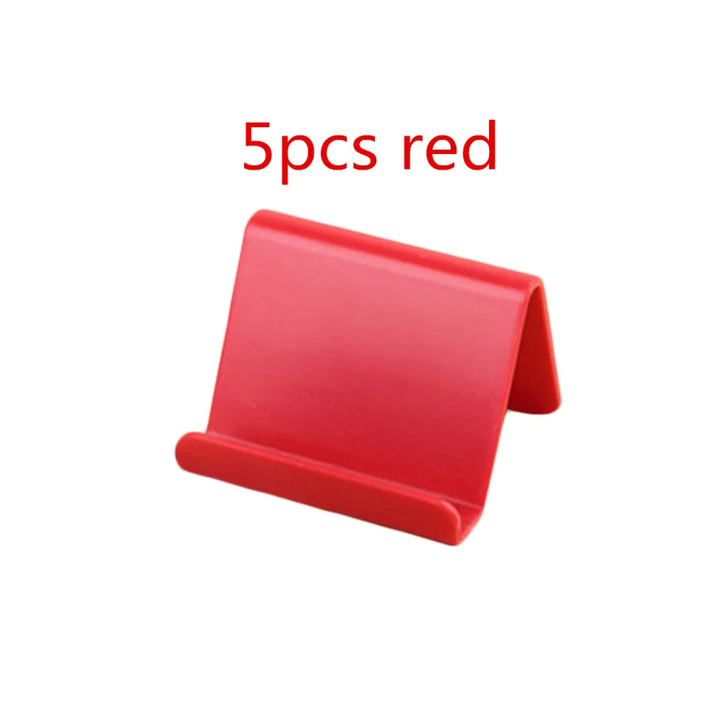 5pcs red Универсальный Настольный держатель для телефона, гибкий складной держатель для мобильного телефона для iPhone для samsung для MP5, подставка для смартфона - Цвет: 5pcs red