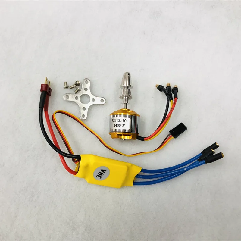A2212 2212 1400KV бесщеточный двигатель 30A ESC крепление двигателя 8060 пропеллер SG90 9G микро сервопривод для RC вертолет с фиксированным крылом - Цвет: A2212 Motor 30A ESC