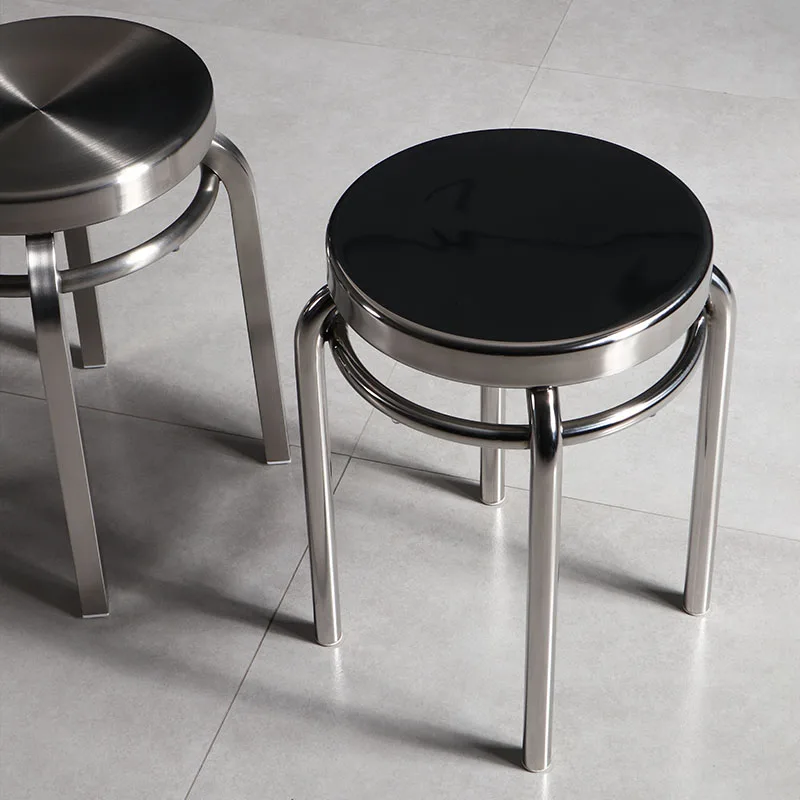 Нордическая нержавеющая сталь небольшой стул домашний стул для столовой толстый и прочный лабораторный металлический стул для спальни