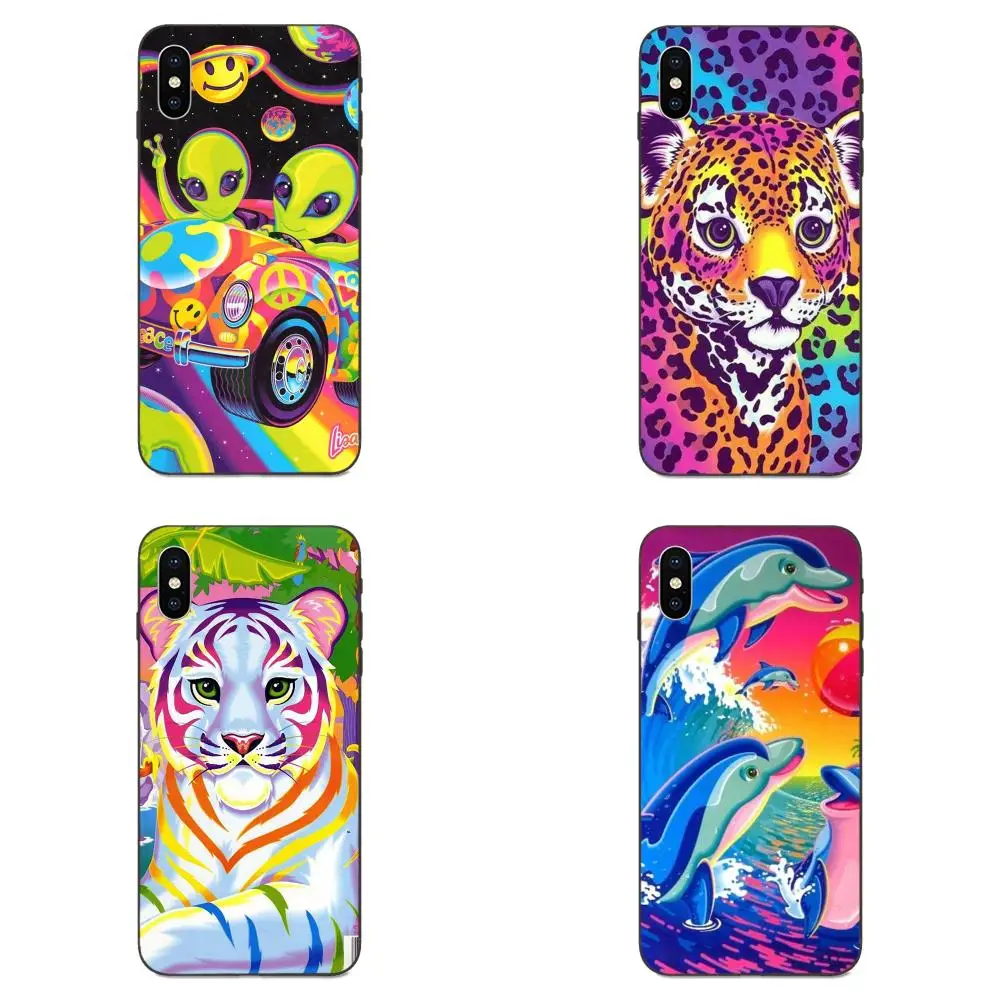 

Soft TPU Print Phone For Apple iPhone X XS Max XR 4 4S 5 5S SE 6 6S 7 8 Plus Rainbow Inspiring Art Lisa Frank