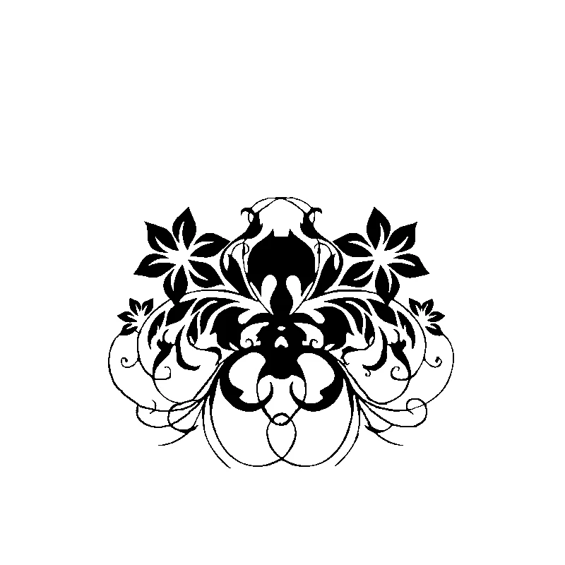 

DAWASARU Flower Creative Design and Decoration Car Sticker Vinyl Decal Custom Personality Fashion Sticker Black/Silver 13*16CM