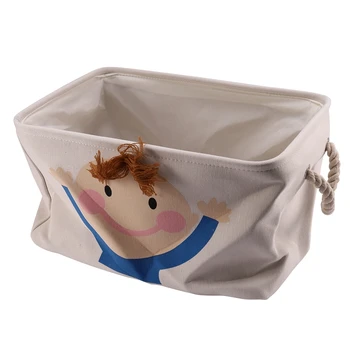 

Folding Laundry Basket for Kids Toy Storage Basket Sundries Books Organizer Storage Box Clothes Storage Bag