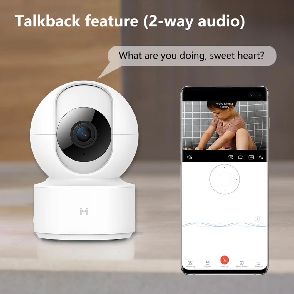【Глобальная версия】 Mijia IMILAB IP-камера, Xiaomi Mi Home App Wi-Fi Камера видеонаблюдения HD 1080P Видеоняня H.265