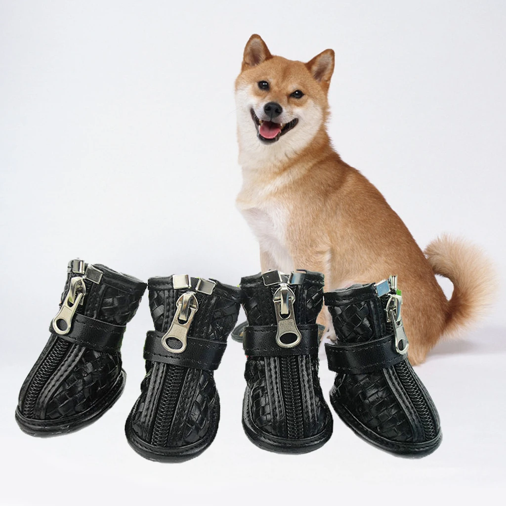 Leather Pet Medium Dog Shoes Footwear Medium Dogs Summer Boots