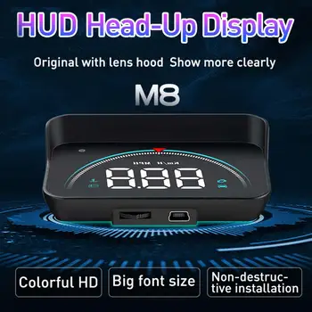 

TRUEJO M8 Car HUD Head Up Display OBD2 II EUOBD Overspeed Warning System Projector Windshield Auto Electronic Voltage Alarm