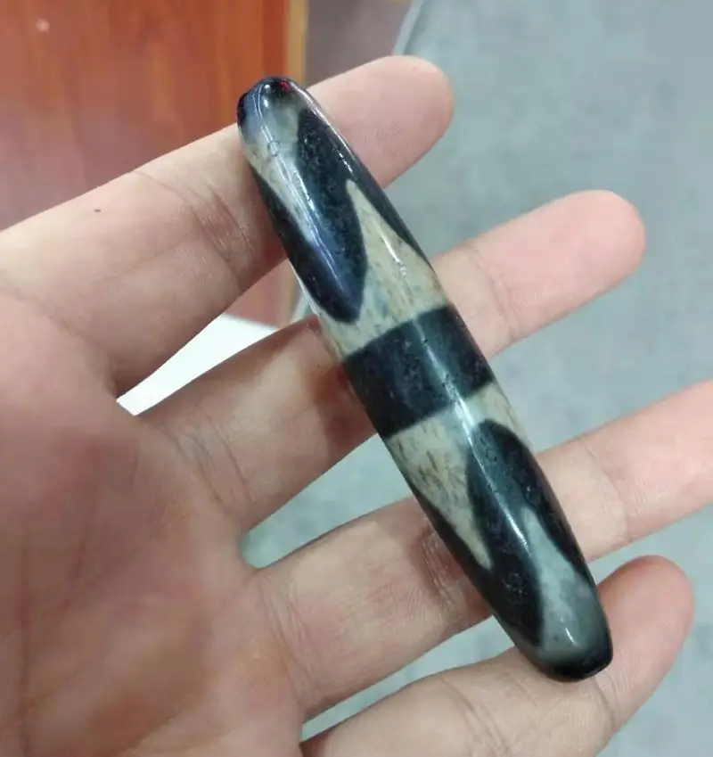 Vintage Wonderful Nature Tibetan Chalcedony Dzi. Pendant Amulet take good luck ~Rare | Дом и сад