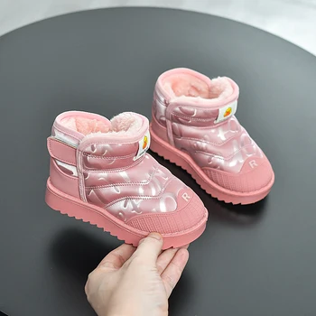 

New Winter Kids Snow Boots for Girls Boys Plush Keeping Warm Toddler Boots Baby outdoor Snow Boots Children Shoes EU 21-30