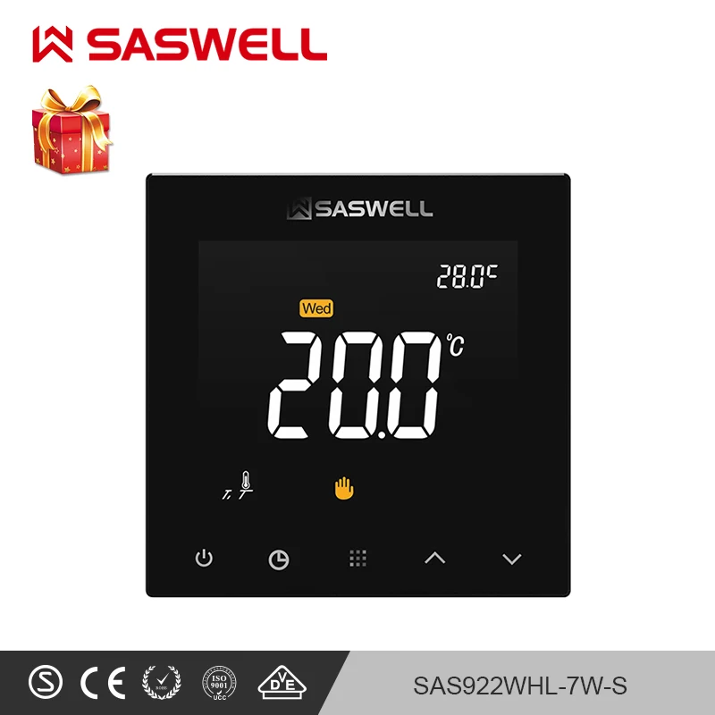 

SASWELL thermostat controller for Water floor heating room thermostat temperature for weekly programmable