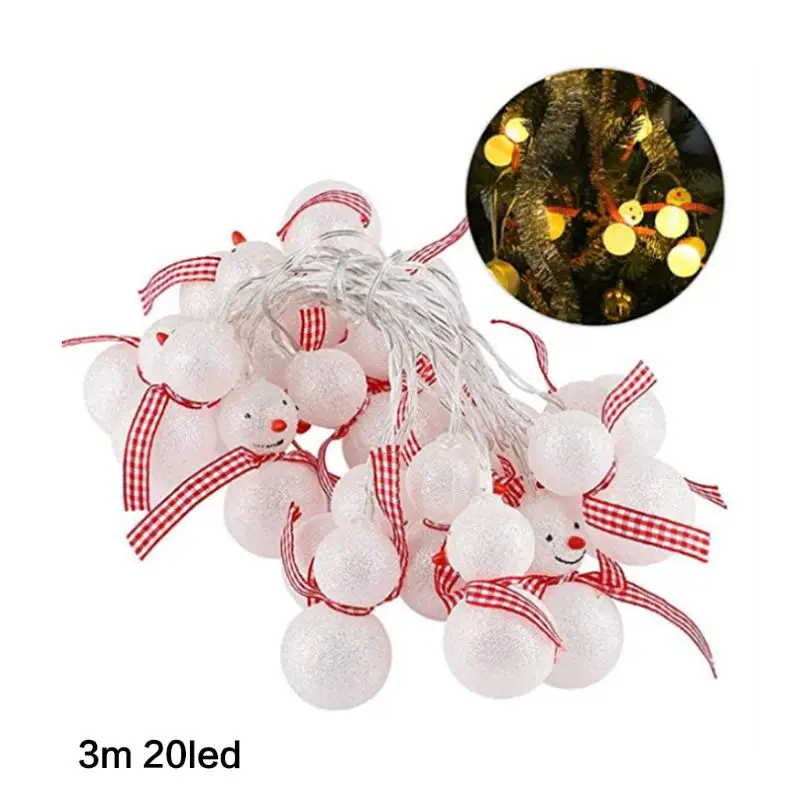Lovely Snowman Light Strings Christmas New Year Decor Lamp for Garden Patio Store Indoor and Outdoor Decor