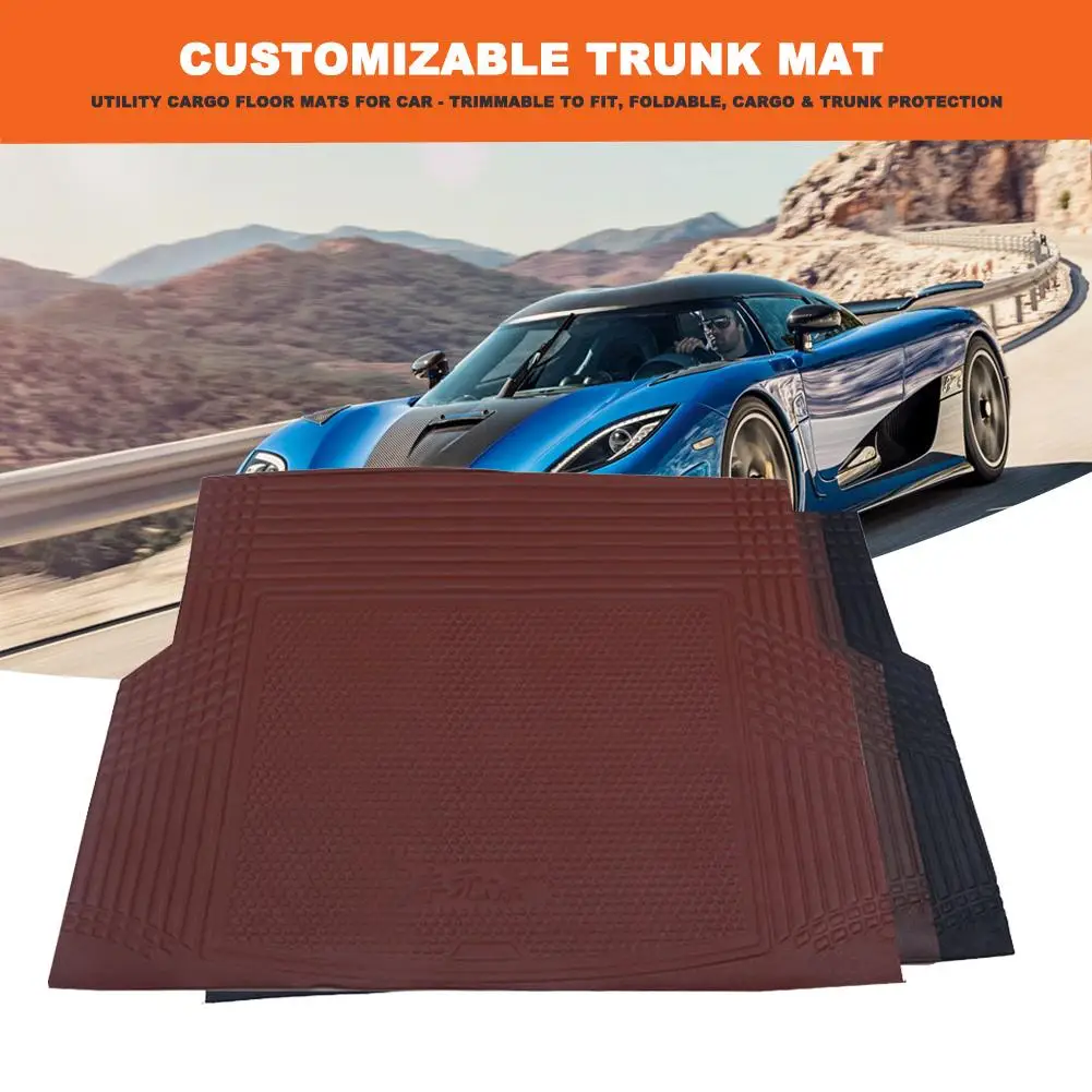 

Rear Cargo Boot Liner Trunk Floor Mat Tray Carpet Mats Mud Kick Universal Cargo Floor Mats Trunk Mat