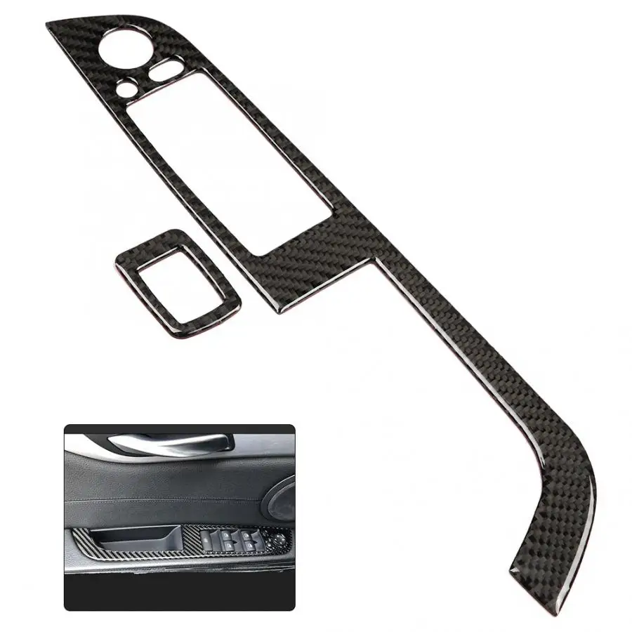 

2Pcs Carbon Fiber Car Interior Window Lift Button Cover Trim Frame for BMW Z4 E89 2009-2015 Interior Mouldings