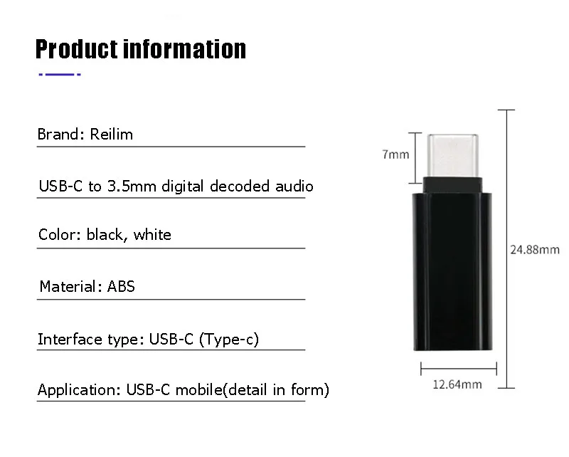 Адаптер типа c до 3,5 мм Цифровой аудиодекодер адаптер чипа для музыкальный конвертер для USBC google xiaomi samsung ipad pro huawei