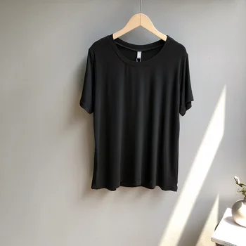 

Tee shirt Gray Women Summer Fashion Casual Style Femme Striped Color Camisetas Feminina Black