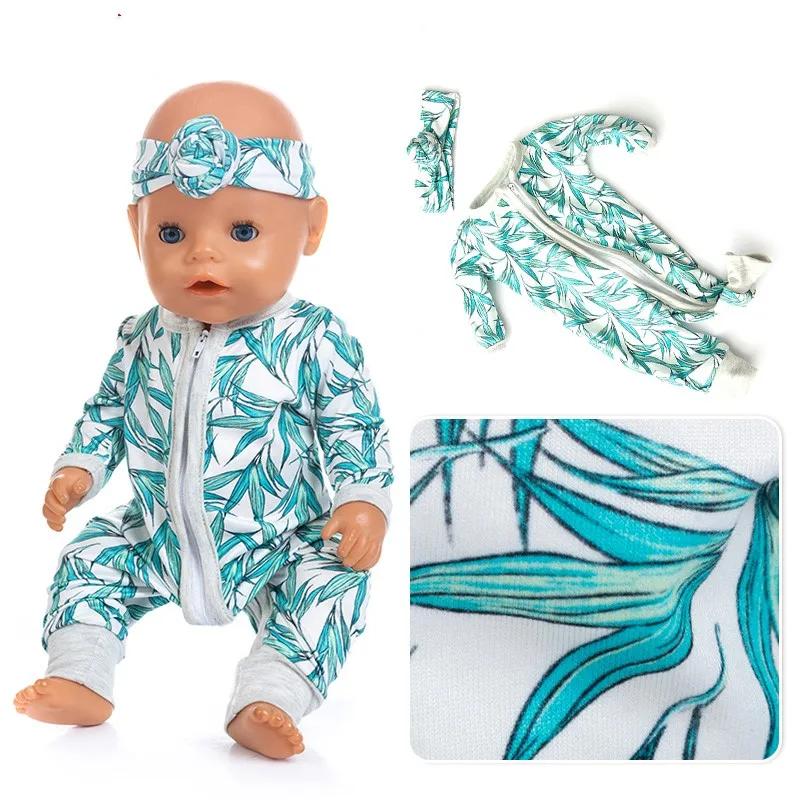 Born New Baby Fit 18 pouces 43cm poupée vêtements poupée fraise ananas, fruits et cheveux ruban costume accessoires pour bébé cadeau
