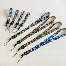 Мода в камуфляжном армейском стиле для мальчиков, зеленый ключ шнур значок смартфон шейным ID брелок ремешок для мобильного телефона ремешок