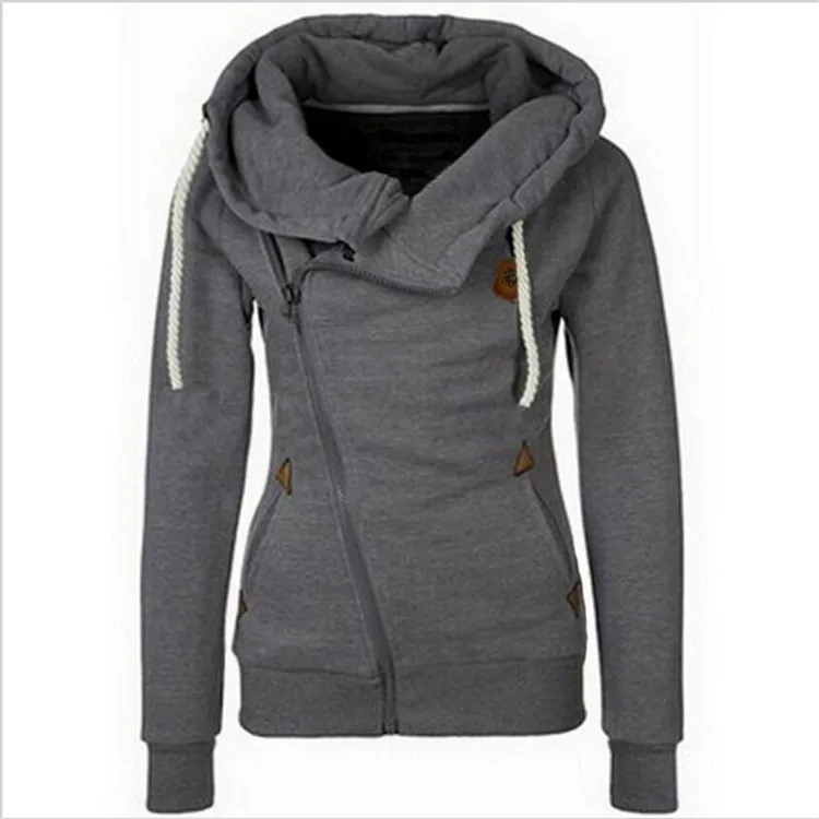 

Women Hoodies Sweatshirts Pullover Casual Zip Up Women Hoodie Solid Splice Coat Sports Fleece Sweatershirt Plus Size 4XL 5XL