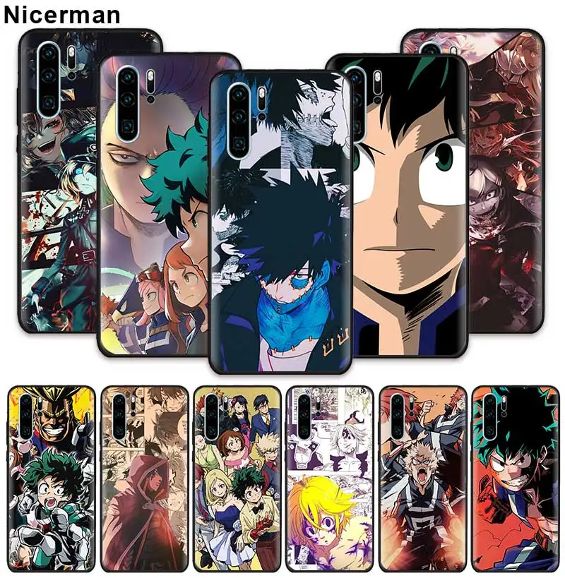 

My Hero Academy Case for Huawei P20 P30 P Smart Z Plus 2019 P9 P10 Lite Pro Black Silicone Soft Phone Coque Shell Abdeckungen