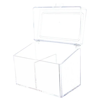 

Clear Acrylic Plastic Makeup Puff Storage Holder Box for Cotton Pads Swab Beauty Blender Storage Box