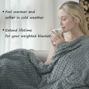 

Polyester Adult Weighted Blanket Quilt Sleep Helper For Anxiety Insomnia Stress Set Bedspread Plush Cover For Bed Sofa Warm