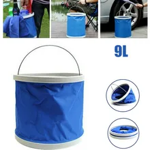 

9L Folding Travel Outdoor Fishing Camping Car Wash Bucket Portable Water Bucket Car Accessories Folding Car Wash Bucket
