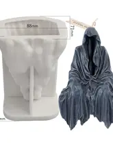  Death Silicone Candle Mold For DIY Handmade Aromatherapy Candle Plaster Ornaments Ghost King Soap Mould Handicrafts Making Tools 