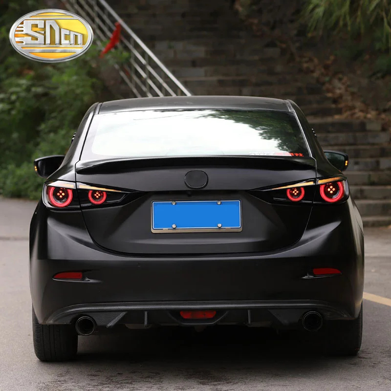 Rear Running Light + Brake + Reverse + Dynamic Turn Signal Light Car LED Tail Light Taillight For Mazda 3 Axela Sedan 2014-2018