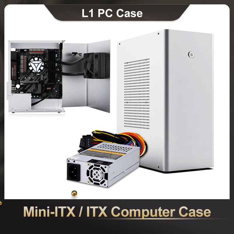 Silver Mini ITX Case Thin-ITX 170x170mm Computer Case HTPC ITX All Aluminum USB3.0 Small Case