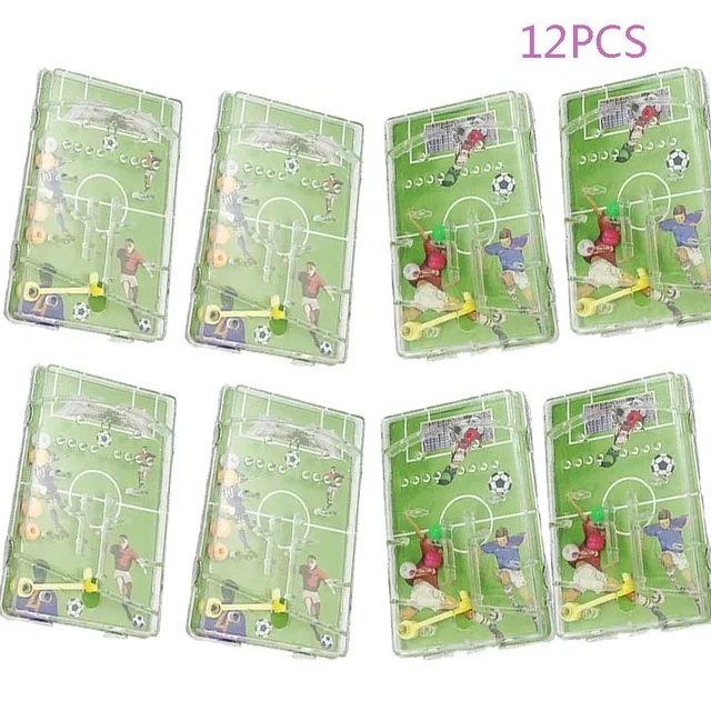 12 PCS Party Favor Pinball Game Board Football Field Shooting Pattern Kid Palm Top Toy Birthday Goodie Bag Giveaway Boy Girl football maze