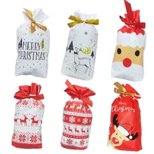 10 шт Санта Клаус упаковочные сумки веселые рождественские сумки для конфет Рождественский Декор для дома счастливый год Декор Navidad Рождественский подарок