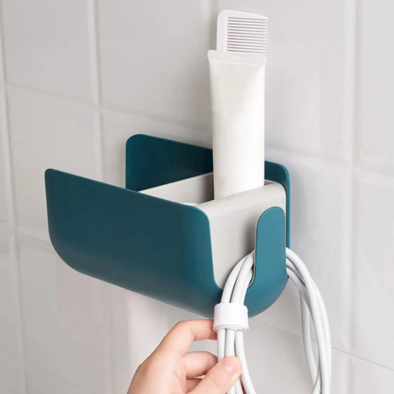 Фен держатель для ванной комнаты настенный зубная щетка расческа стойка для хранения без отверстий