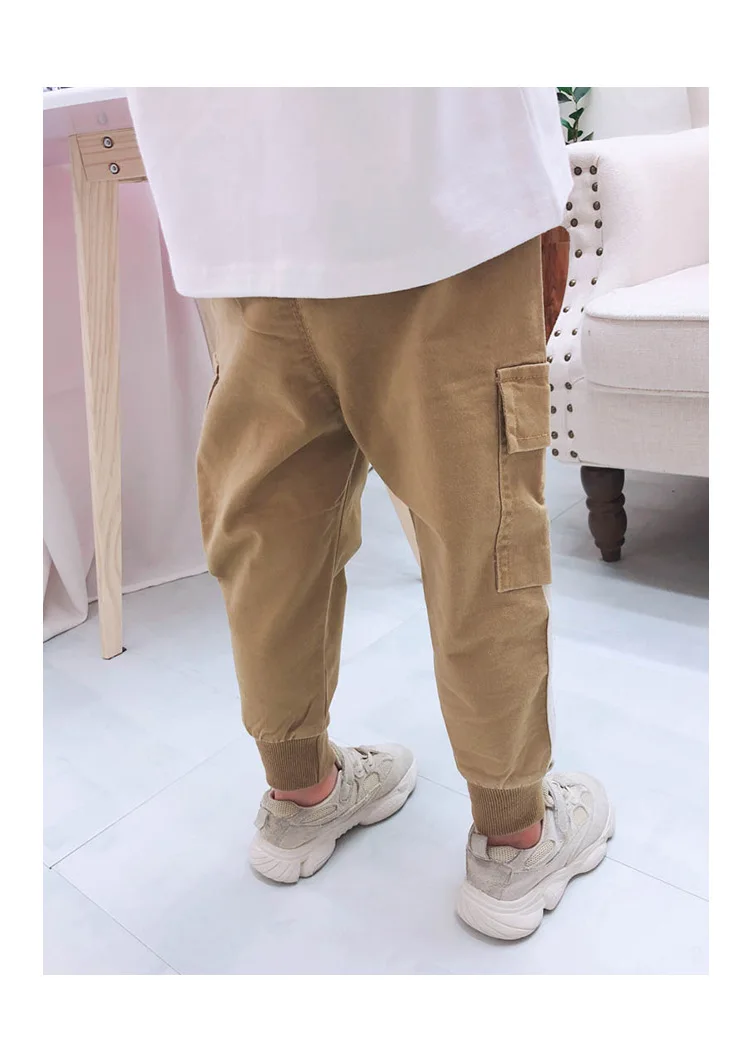 Нижнее белье для мальчиков из натуральный хлопок комбинезон, комплект одежды штаны-шаровары штаны- осень записная книжка С ПЕРЕПЛЕТОМ с посадкой узкие брюки для малышей; детские длинные штаны для малышей модные Универсальные