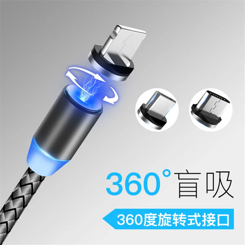 Bozhu Магнитный тип USB C type-C кабель для huawei Магнитный зарядный usb-кабель для iPhone iPad USAMS Micro USB для samsung xiaomi