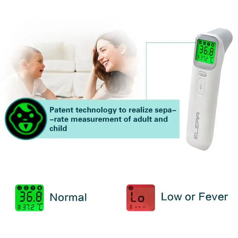 Детский термометр Инфракрасный цифровой lcd измерение тела Лоб уха лллоб ухо Бесконтактный взрослый температура тела ИК Детский термометр