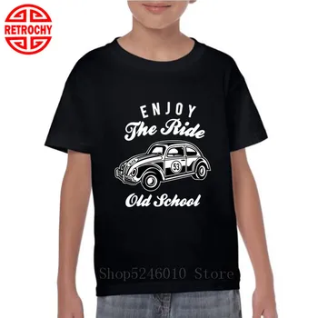 

Classic Old School Design Herbie 53 T-shirt Kids Fashion Bug Cars T Shirt Enjoy The Ride Casual Pride Tee shirt Quality Clothing