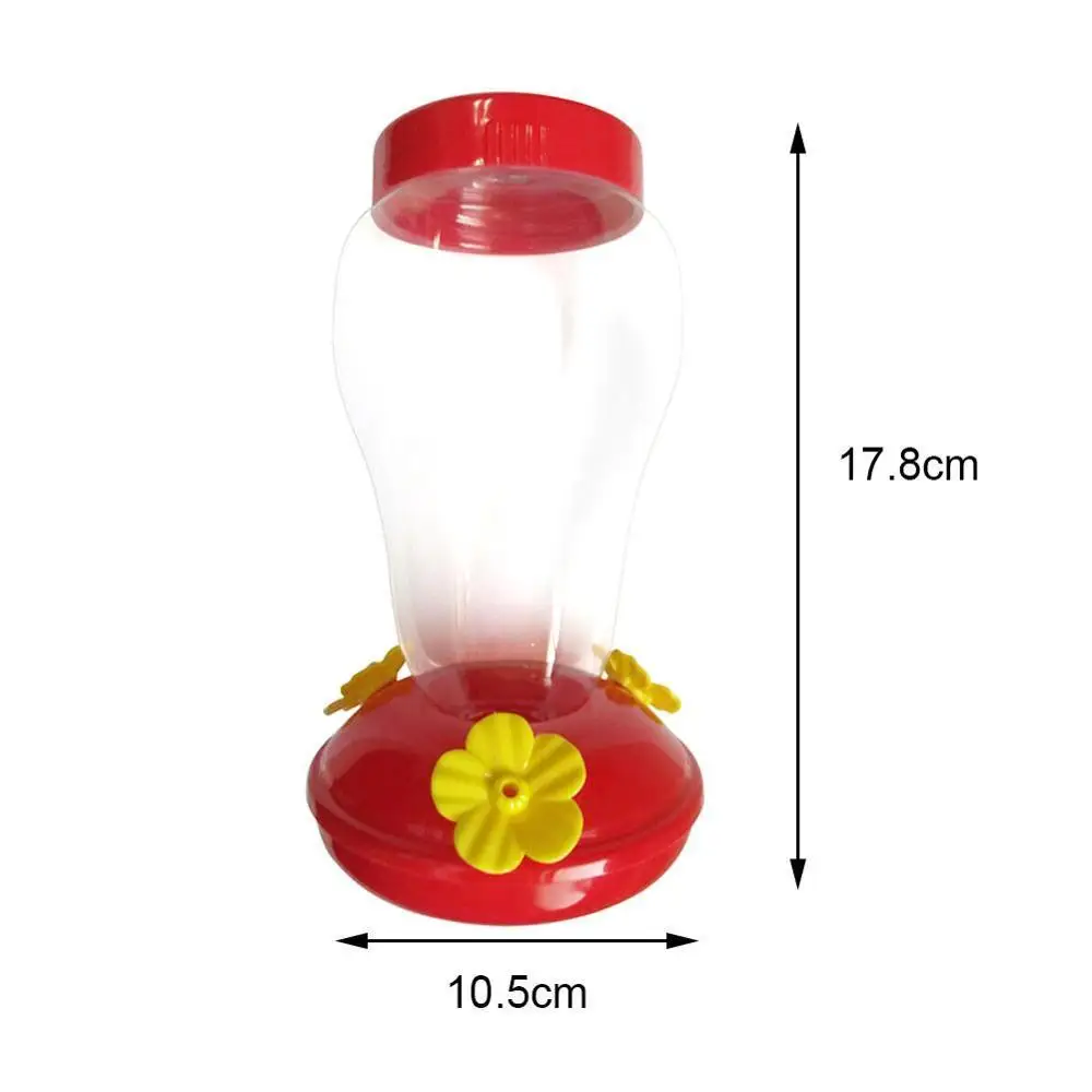 Пластиковая s кормушка для воды, бутылка для подвешивания Колибри, кормушка для сада, для улицы, пластиковый цветок, железный крючок, кормушка для птиц