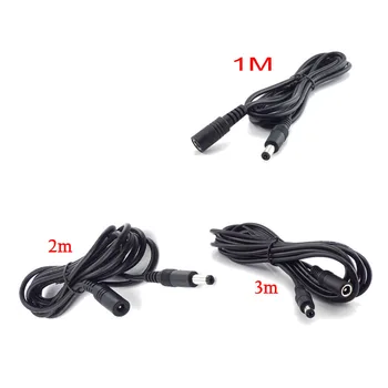 

10pcs/lot Power Cable Extension DC 12V Cord Adapter Female to Male Plug 5.5*2.1mm For Home Security Strip Light Power Cords