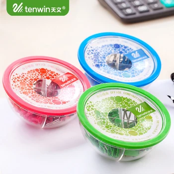 

100 pcs/lot Kawaii Colored Paperclips Cute Binder Clips Thumbtacks Map Pins Memo Clamps Invoice Folder Office Bingding Supplies