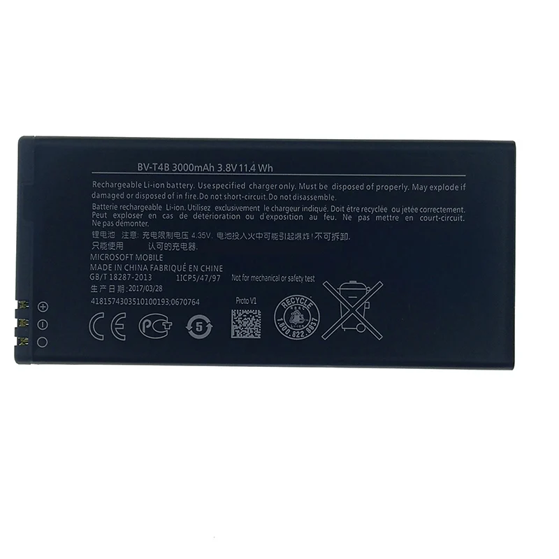 

2pcs NEW Original 3000mAh BV-T4B Battery For NOKIA BV-T4B High Quality Battery + Tracking Number