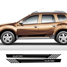 Autocollants latéraux de voiture en vinyle, 2 pièces, noirs, pour Dacia Duster 4x2 4x4 1.0 Tce 100 130 Turbo GPL, accessoires de voiture de luxe
