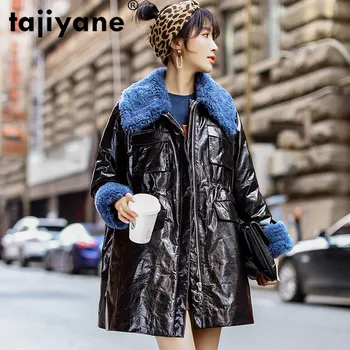 

Real Fur Coat Autumn Winter Real Genuine Leather Jacket Women Clothes 2019 Korean Vintage Sheepskin Down Coat Women Tops ZT3452