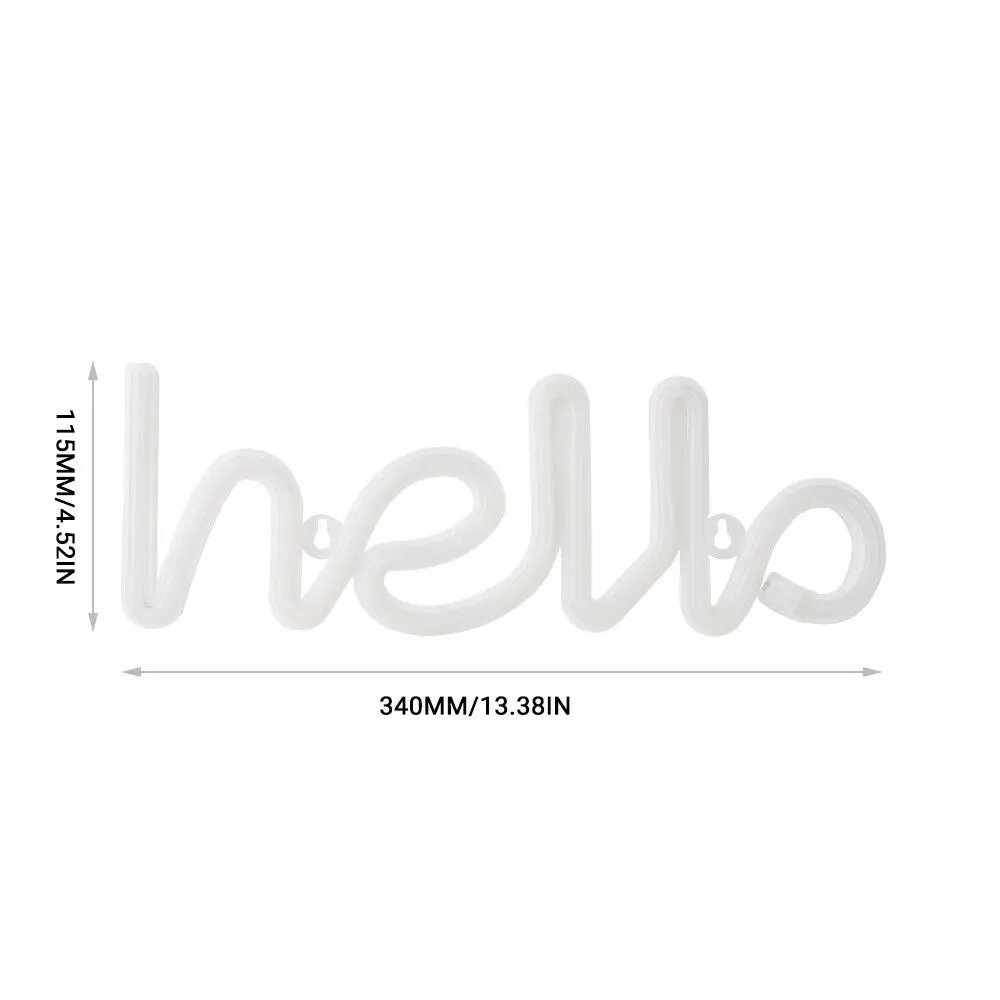 Ночной светильник USB Hello батарея фотография неоновые игрушки домашний декор день рождения подарки неоновый светильник неоновый знак светильник светодиодный неоновый светильник