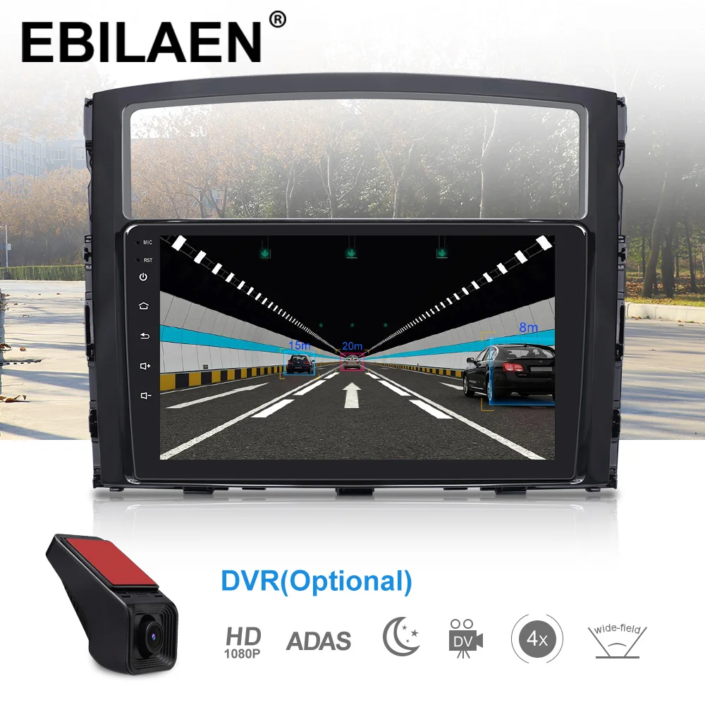 EBILAEN автомобильный Кассетный DVD мультимедийный плеер для Mitsubishi PAJERO 4 2din Android 9 радио gps навигация V97 V93 задняя камера