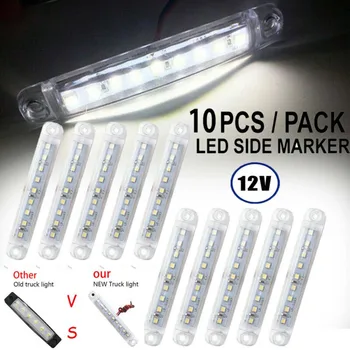 

Super bright Side marker light IP67 10pcs White 9 LED Trailer Lorry Bus