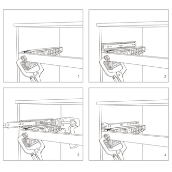 

2pcs Drawer Track Jig Installation Aids Punch Positioner Mounting Template Locator Fast Installation of Locator Mounting